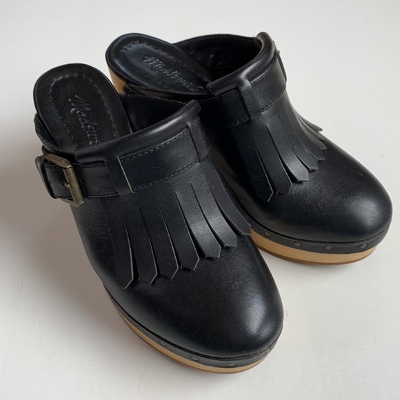 MADEWELL Kiltie Fringe Clog Heel Size 5.5 - Picture 4 of 12